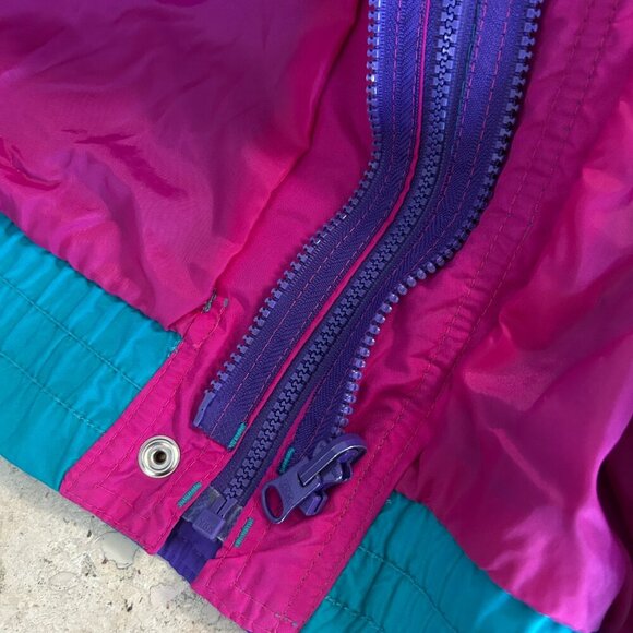 Cabin Creek Vintage 80s 90s Colorblock Casual Bomber Jacket Size Large - Picture 2 of 11